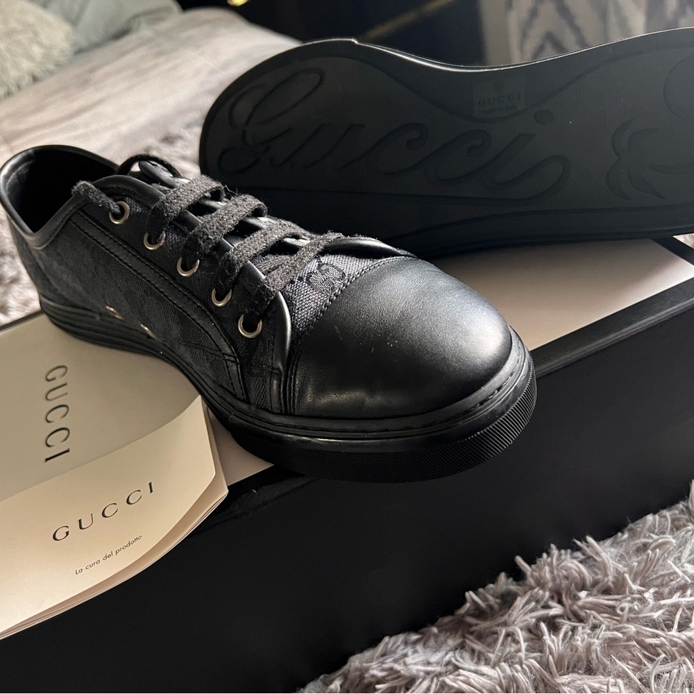 Black/ silver accented Gucci Sneakers